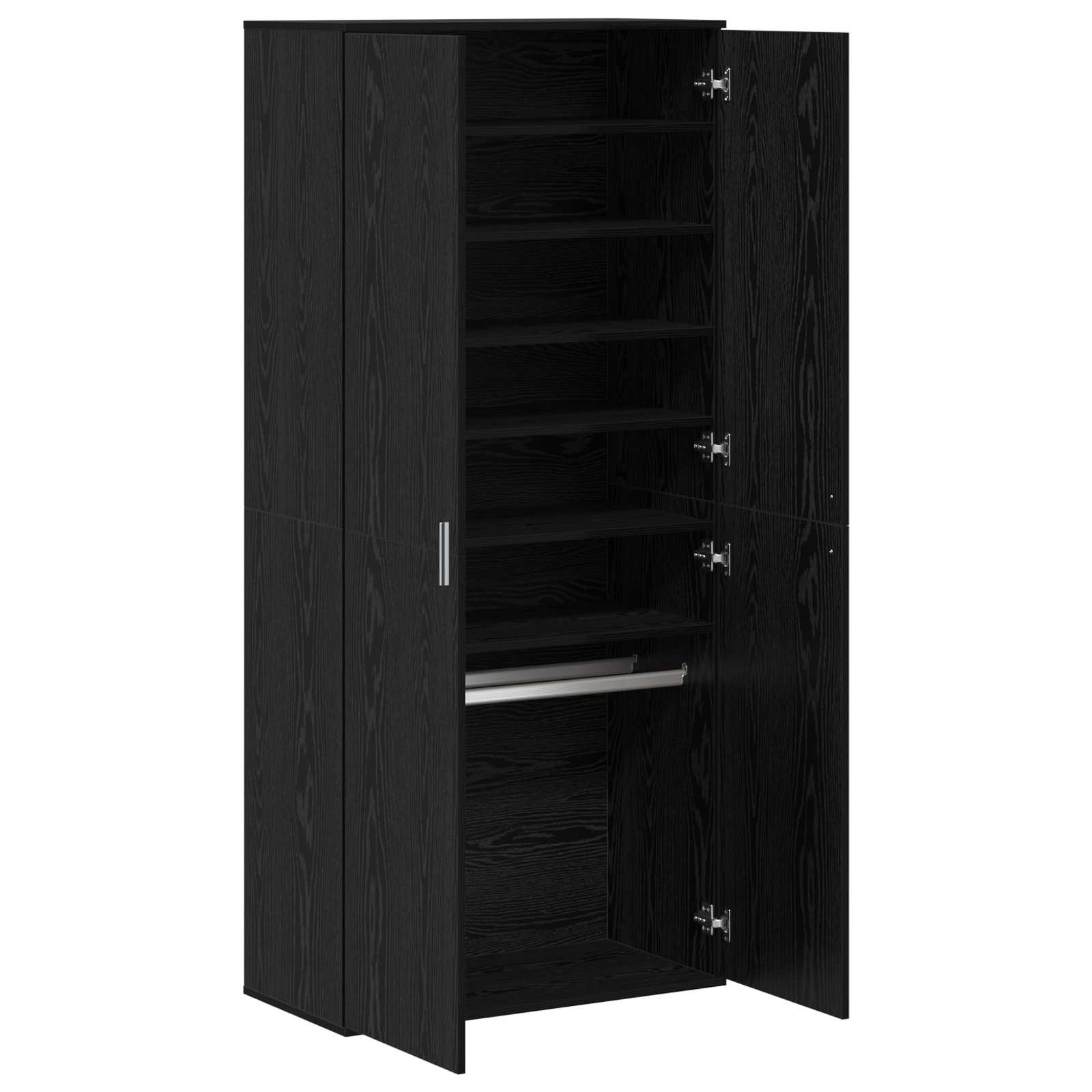 Haut Armoire 80 x 39 x 178 cm Bois d'ingénierie Chêne noir - XIOS