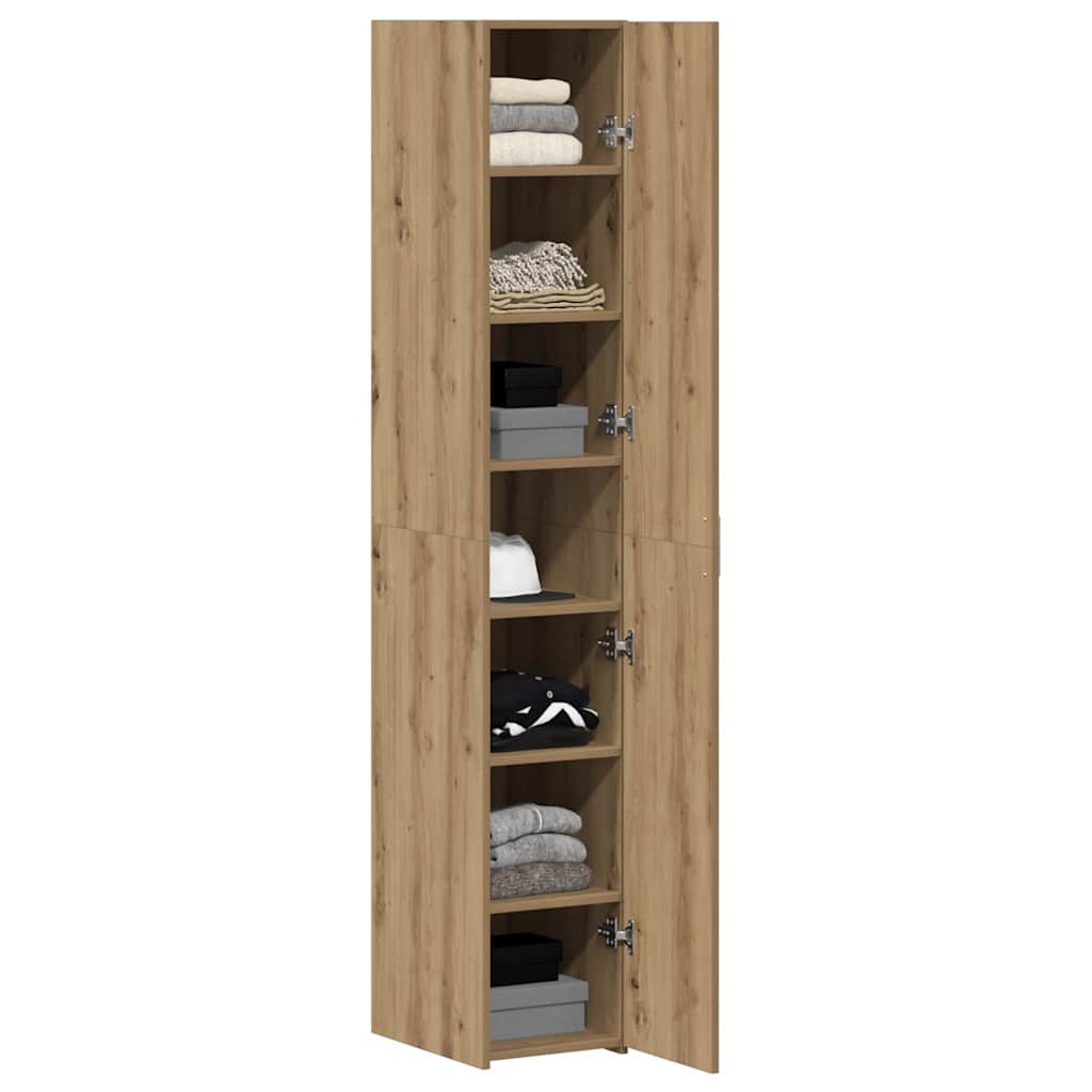 Haut Armoire chêne artisanal 30 x 42.5 x 185 cm - XIOS