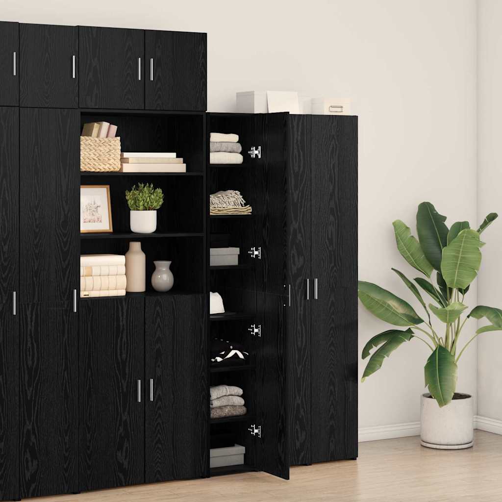 Haut Armoire Chêne noir 30 x 42.5 x 185 cm Bois d'ingénierie - XIOS
