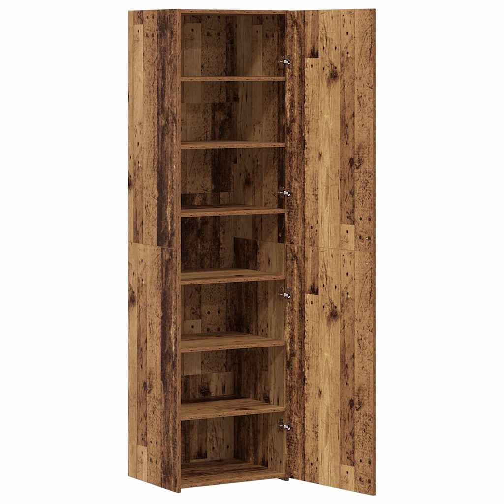 Haut Armoire 2 pcs Bois ancien 50 x 42,5 x 185 cm - XIOS