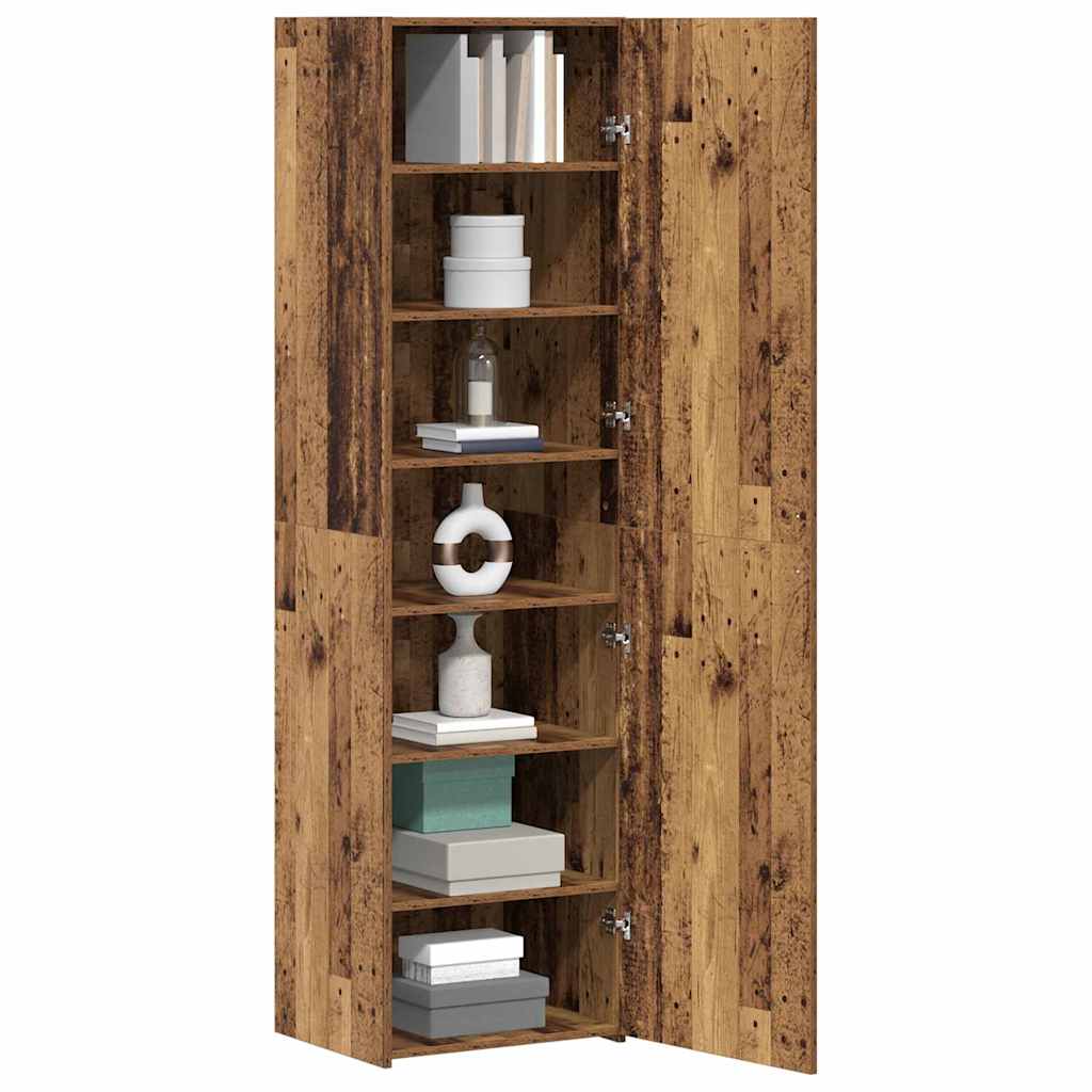 Haut Armoire 2 pcs Bois ancien 50 x 42,5 x 185 cm - XIOS
