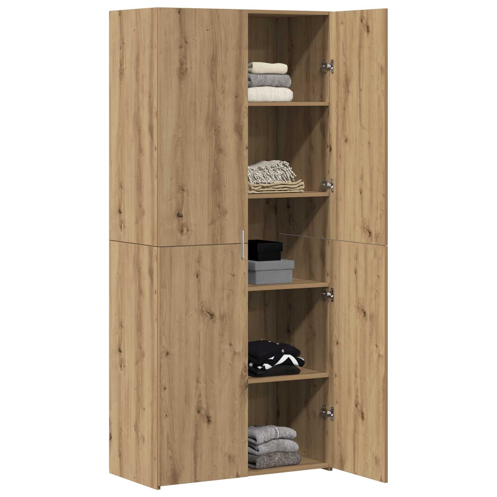 Haut Armoire 2 pcs Chêne artisanal 80 x 42 x 185 cm - XIOS