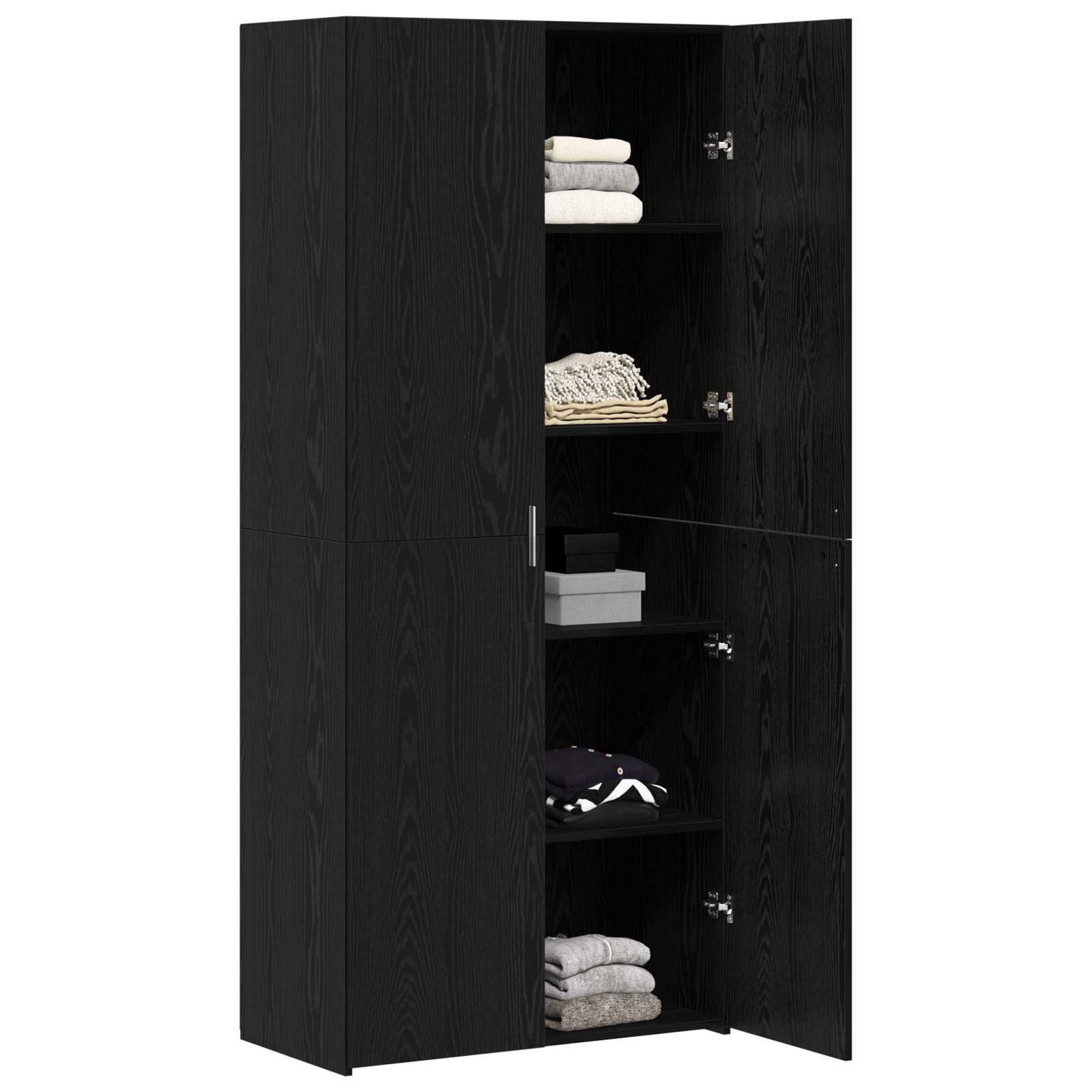 Haut Armoire 2 pcs Chêne noir 80 x 42 x 185 cm - XIOS