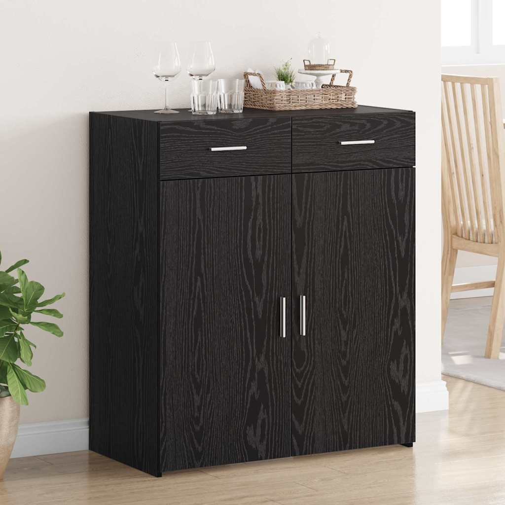 Armoire de rangement avec tiroir Chêne noir 80 x 42.5 x 93.5 cm - XIOS