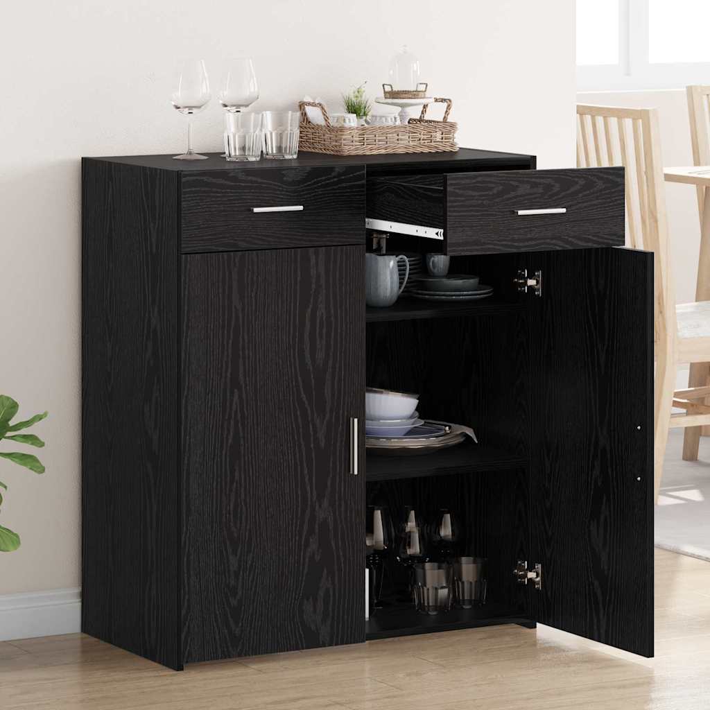 Armoire de rangement avec tiroir Chêne noir 80 x 42.5 x 93.5 cm - XIOS