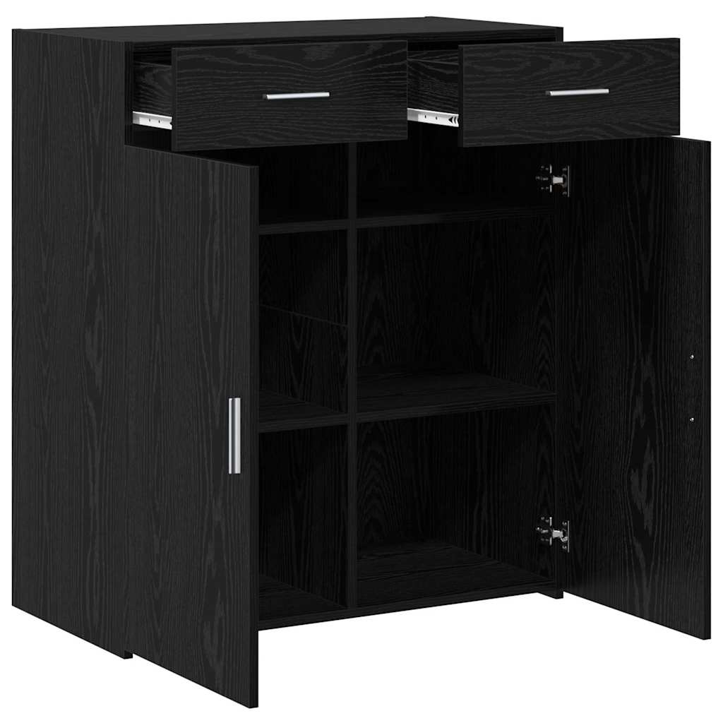 Armoire de rangement avec tiroir Chêne noir 80 x 42.5 x 93.5 cm - XIOS