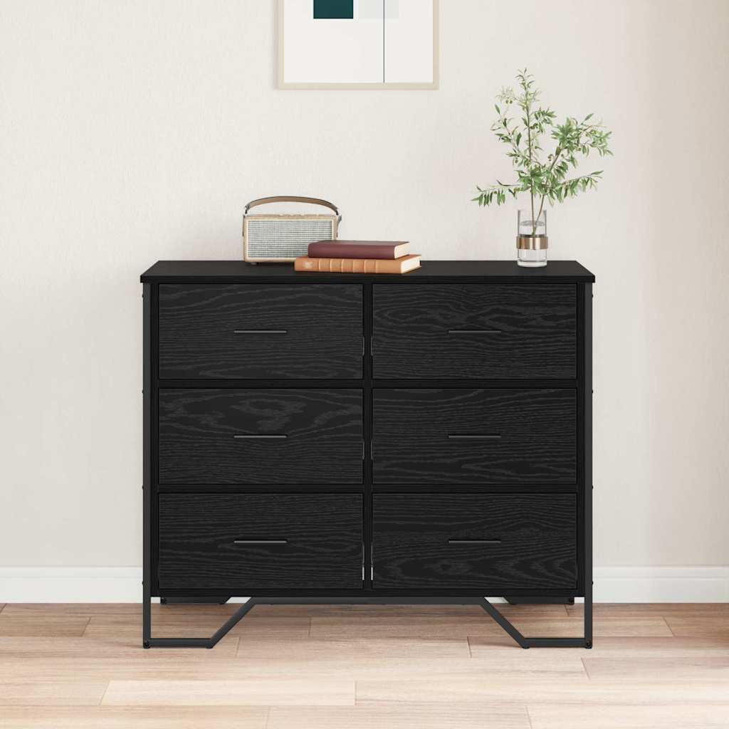 Commode Chêne noir 91 x 35.5 x 74.5 cm Bois d'ingénierie - XIOS