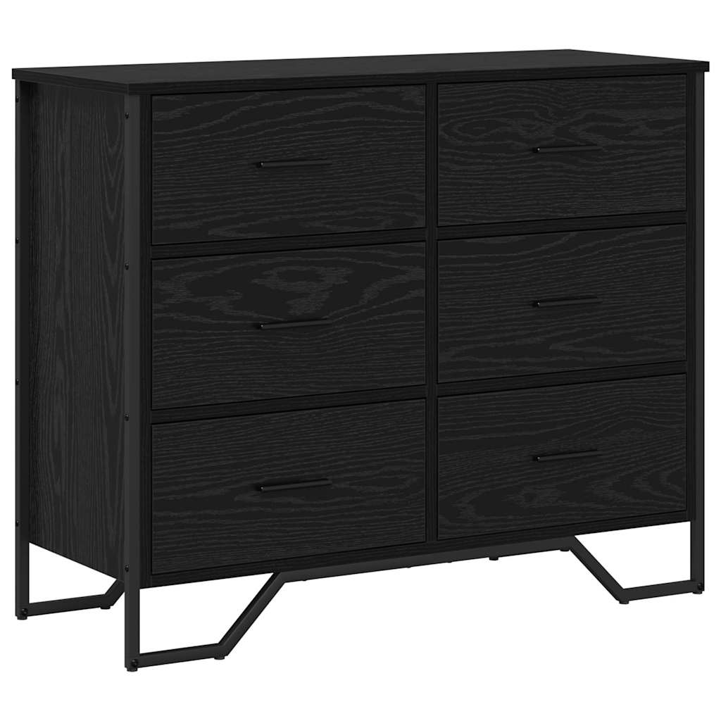 Commode Chêne noir 91 x 35.5 x 74.5 cm Bois d'ingénierie - XIOS