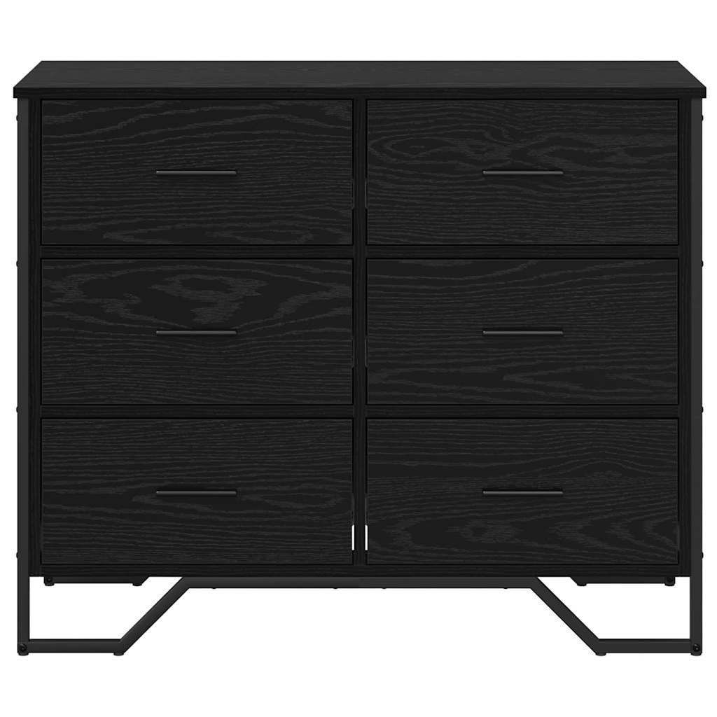 Commode Chêne noir 91 x 35.5 x 74.5 cm Bois d'ingénierie - XIOS