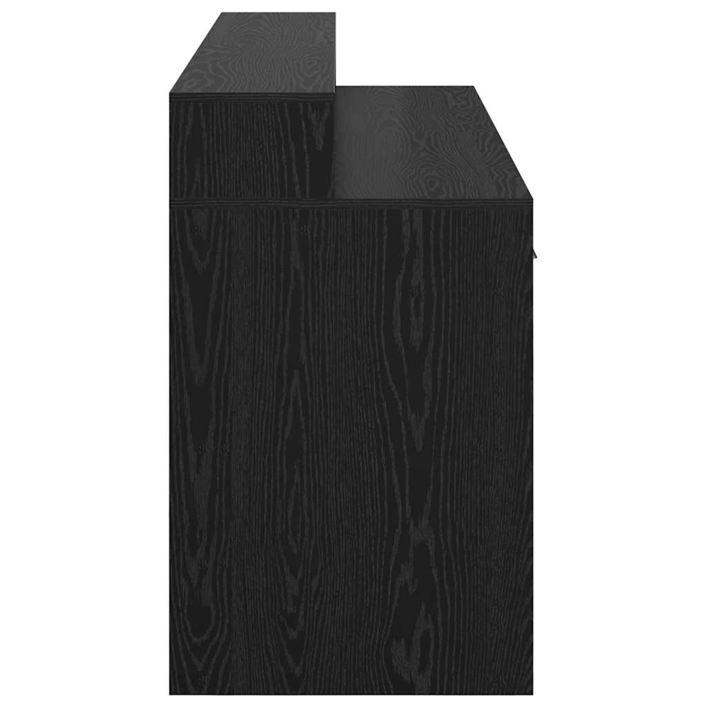 Bureau avec porte Chêne noir 160 x 55 x 91 cm Bois d'ingénierie - XIOS