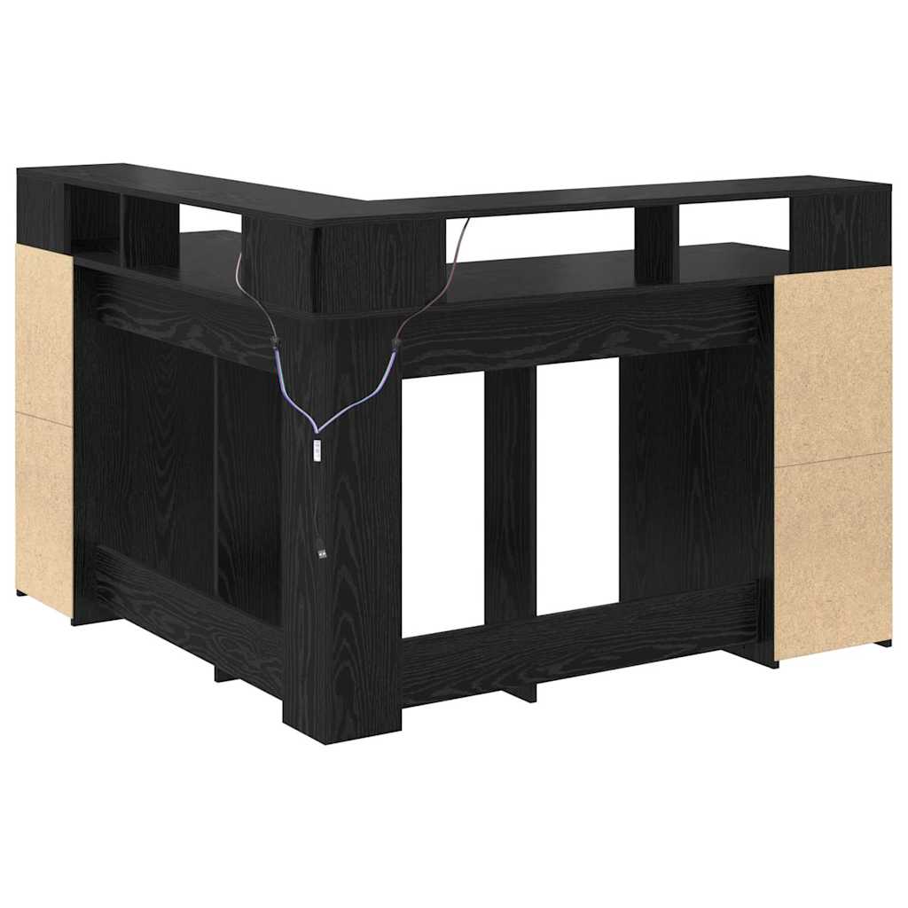 Bureau Chêne noir Bois d'ingénierie 130 x 130 x 91 cm