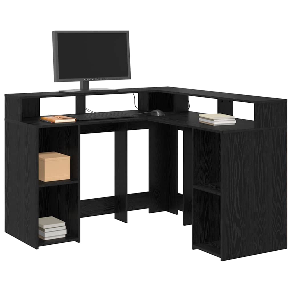 Bureau Chêne noir Bois d'ingénierie 130 x 130 x 91 cm
