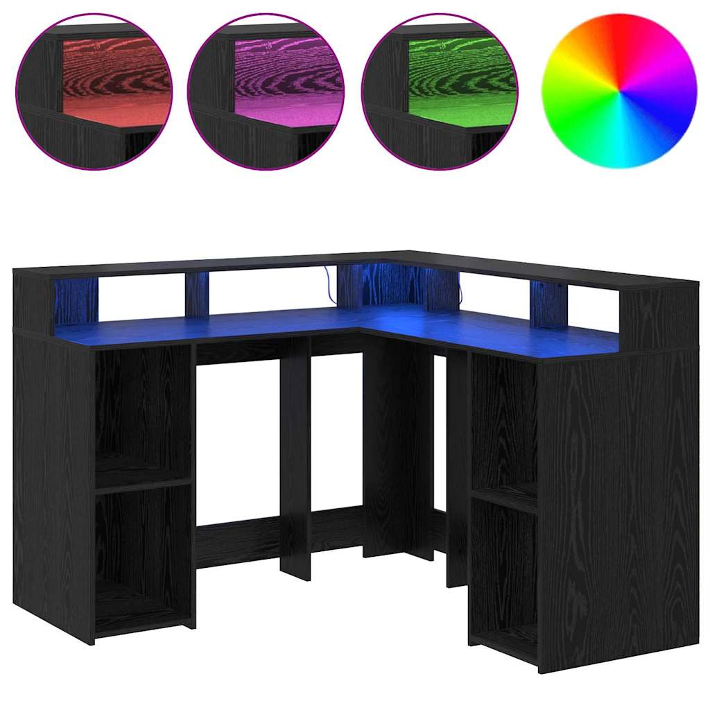 Bureau Chêne noir Bois d'ingénierie 130 x 130 x 91 cm