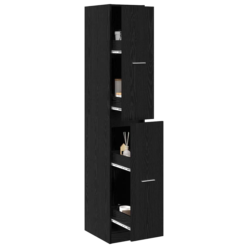 Armoire de Pharmacie Motif Motif 30 x 41 x 174,5 cm Chêne noir