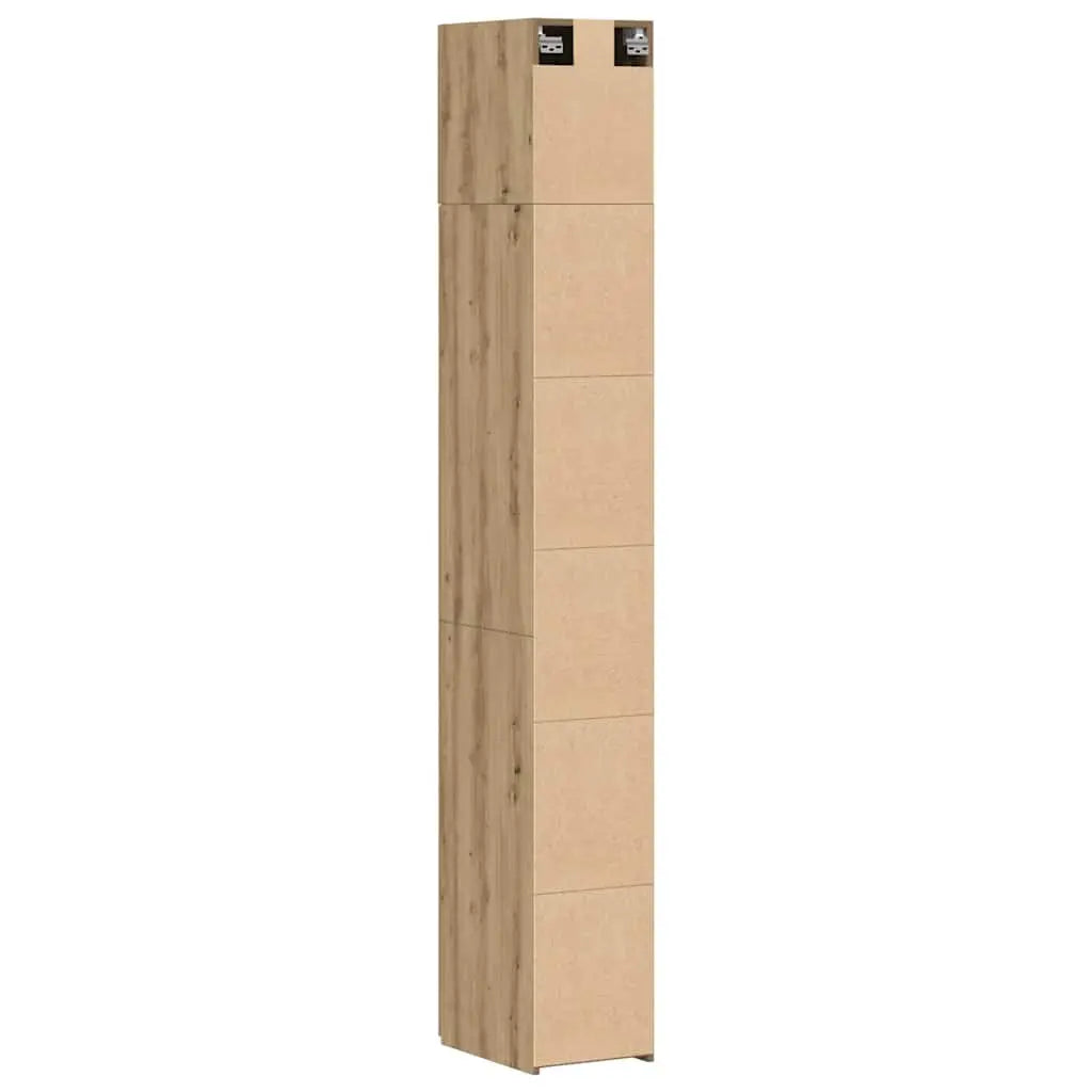 Cabinet de rangement avec étagères Chêne artisanal - XIOS