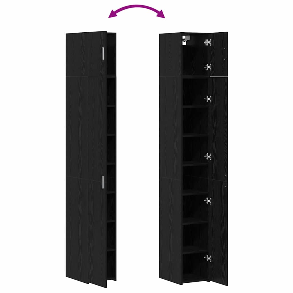 Cabinet de rangement slim Chêne noir 30 x 42.5 x 225 cm - XIOS