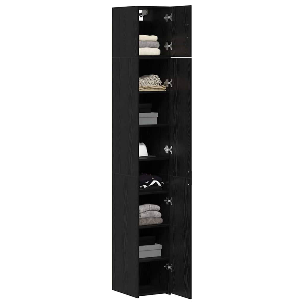 Cabinet de rangement slim Chêne noir 30 x 42.5 x 225 cm - XIOS