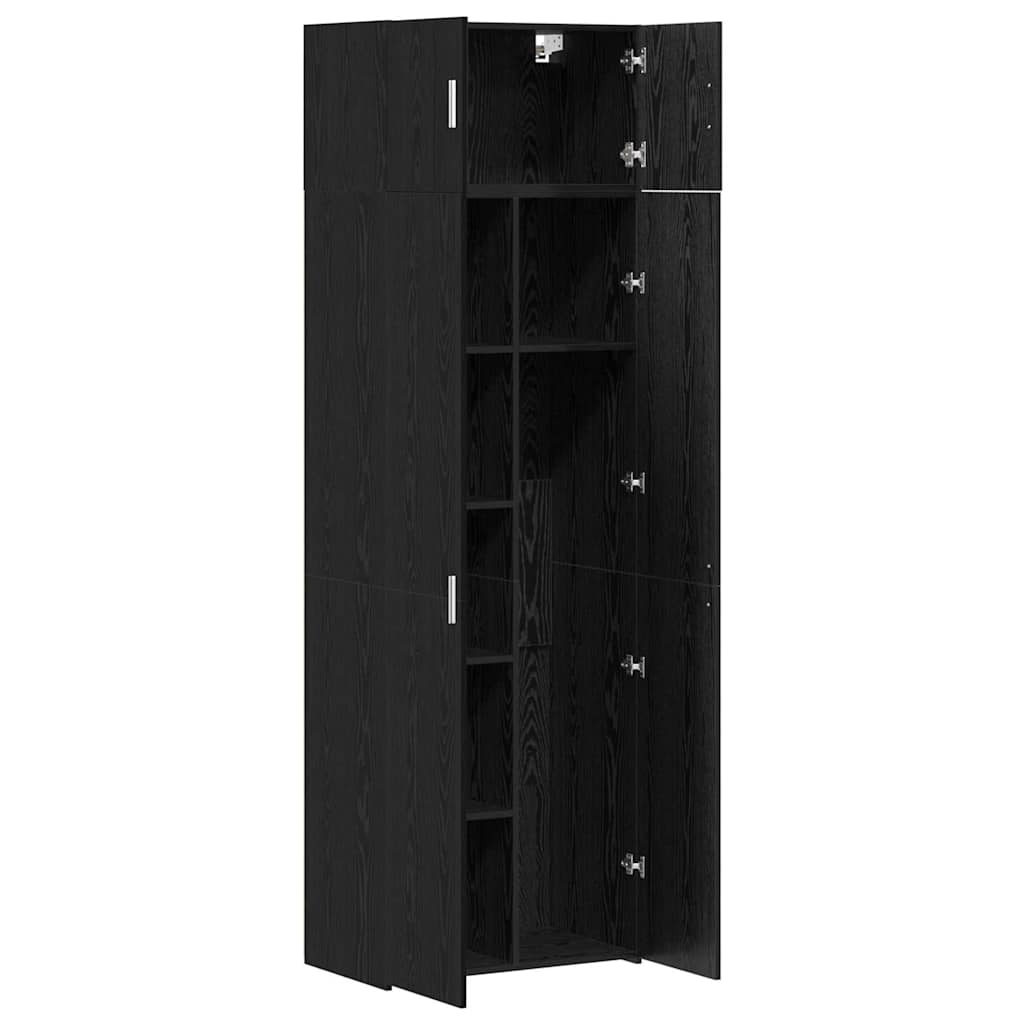 Armoire de rangement 2 pc Chêne noir 70 x 42,5 x 185 cm