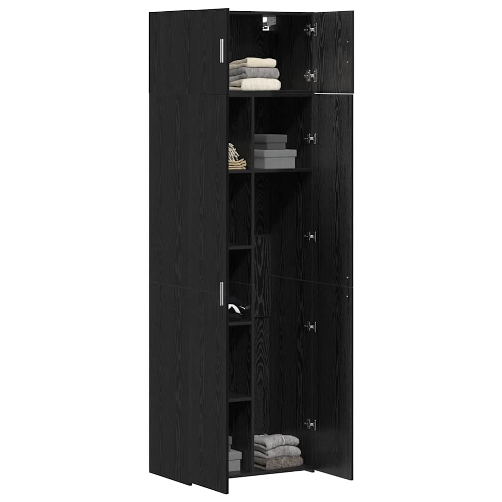 Armoire de rangement 2 pc Chêne noir 70 x 42,5 x 185 cm