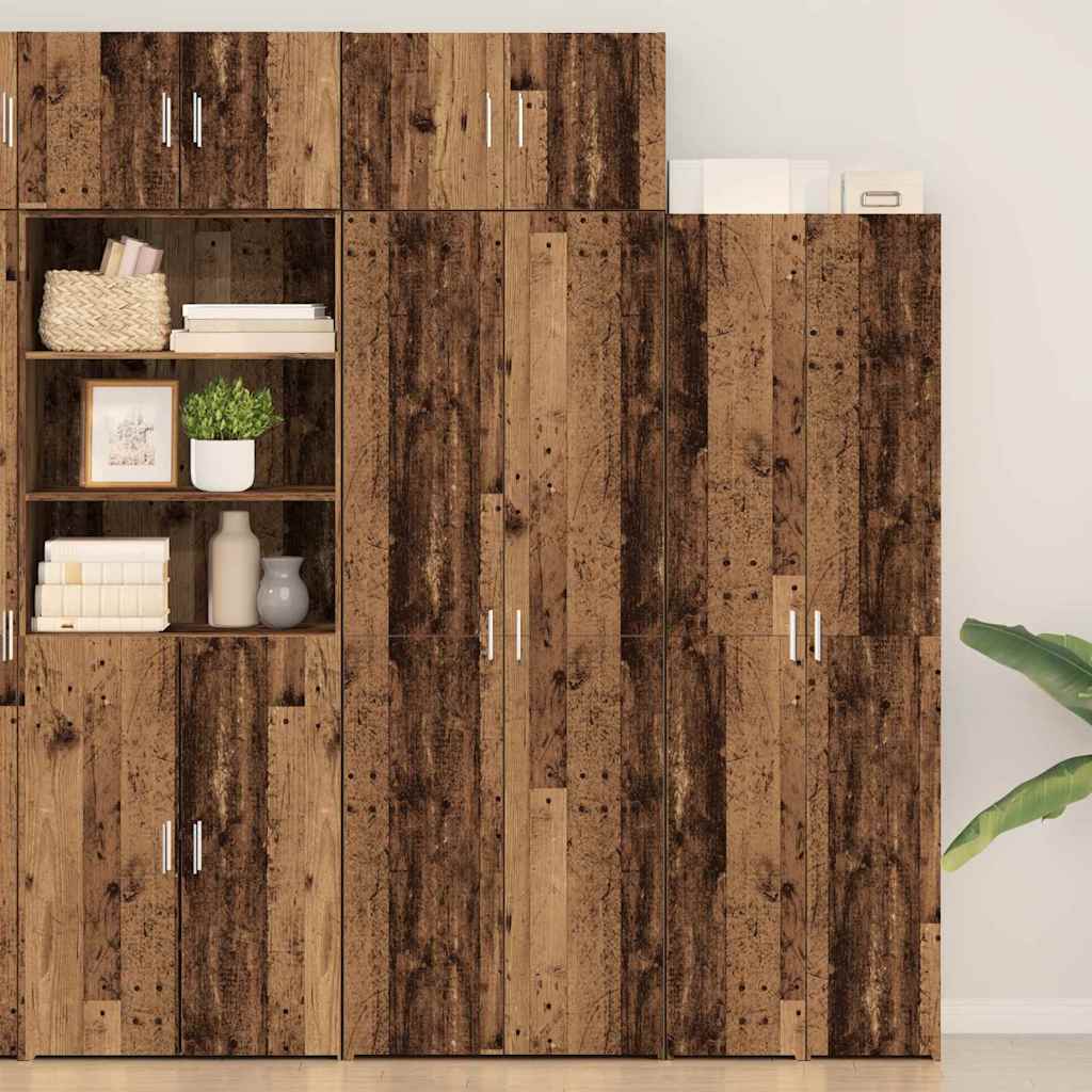 Armoire de rangement 3 pcs Bois ancien - XIOS