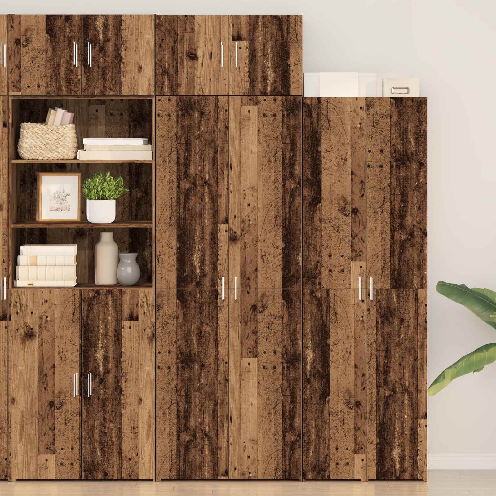 Armoire de rangement 2 pc Bois ancien 70 x 42,5 x 225 cm - XIOS