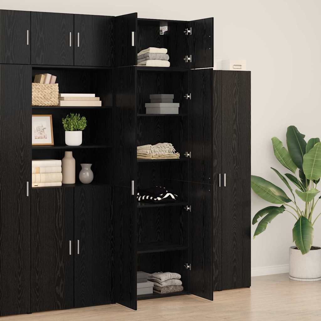 Armoire de rangement 3 pcs Chêne noir - XIOS