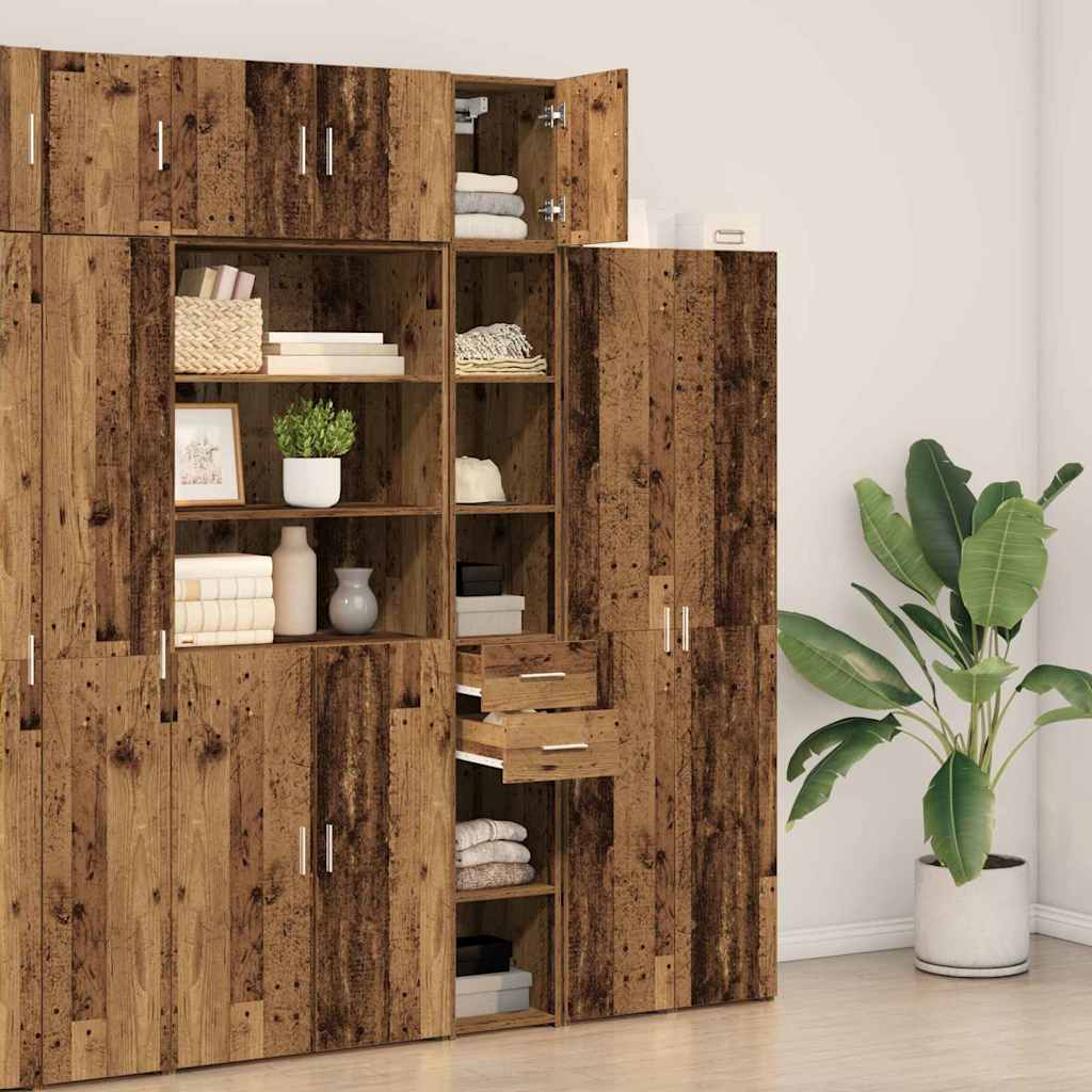 Cabinet de rangement slim Bois ancien 30 x 42.5 x 225 cm - XIOS