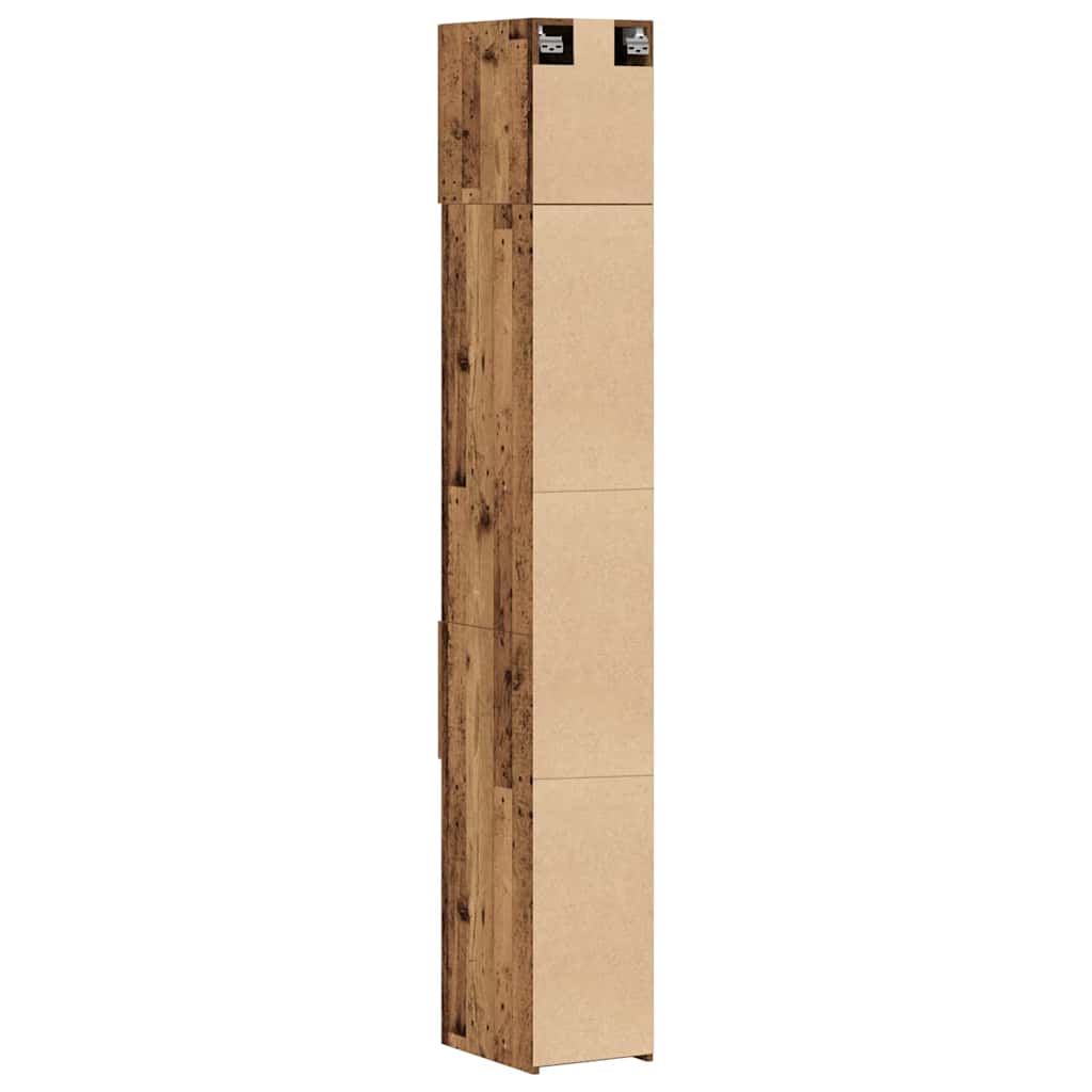 Cabinet de rangement slim Bois ancien 30 x 42.5 x 225 cm - XIOS
