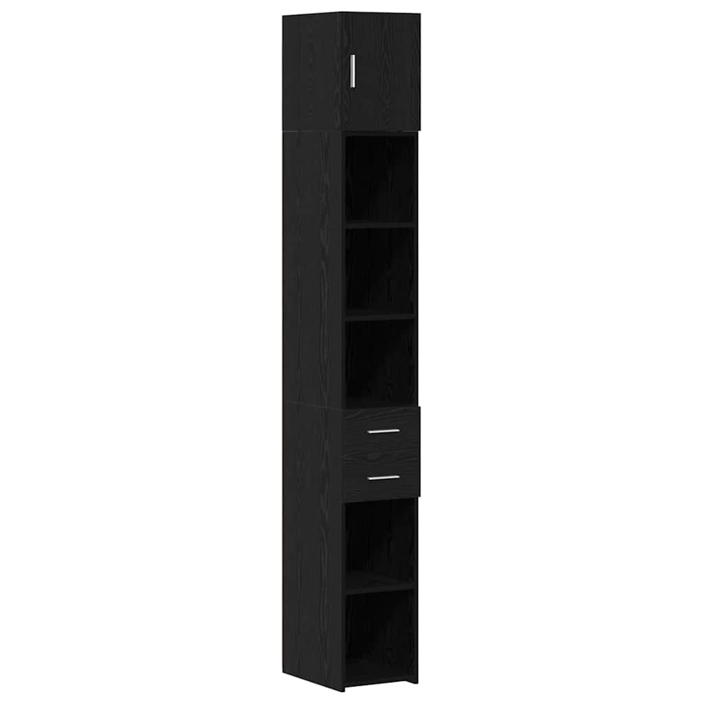 Cabinet de rangement slim Chêne noir 30 x 42.5 x 225 cm - XIOS