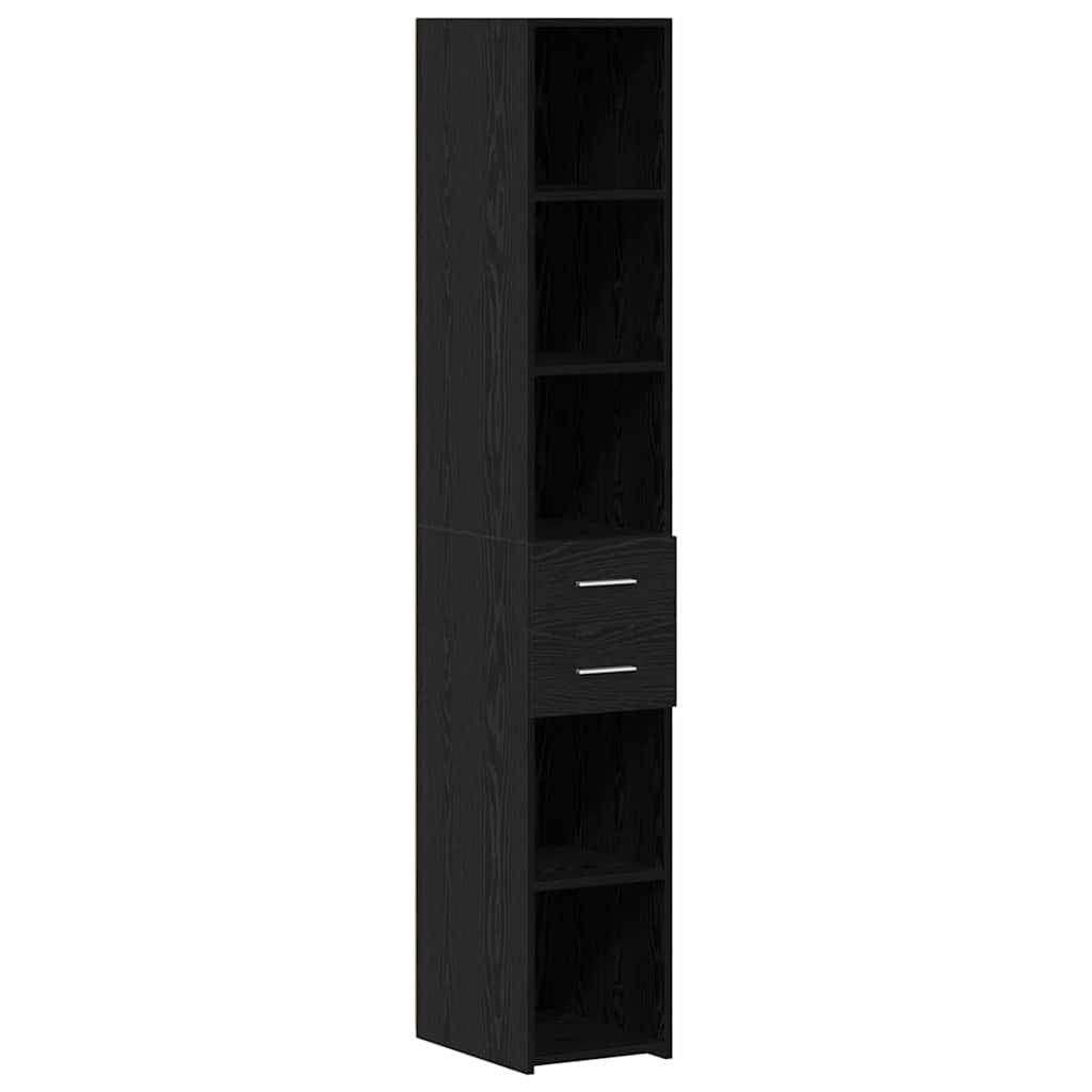 Cabinet de rangement slim Chêne noir 30 x 42.5 x 225 cm - XIOS