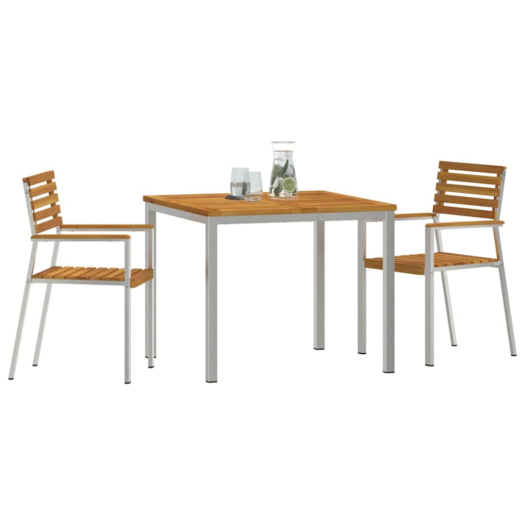 Ensemble de salle à manger pour jardin 3 pcs