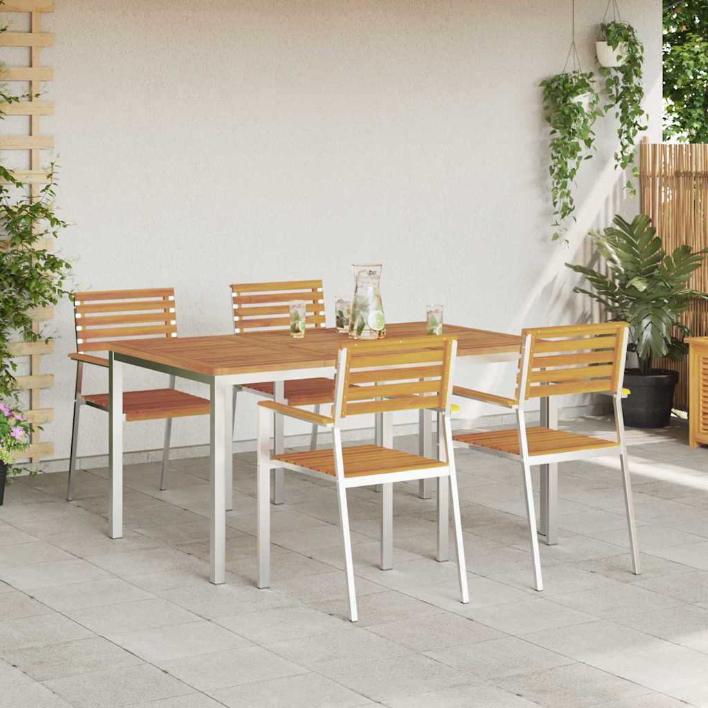 Ensemble de salle à manger pour jardin 5 pcs