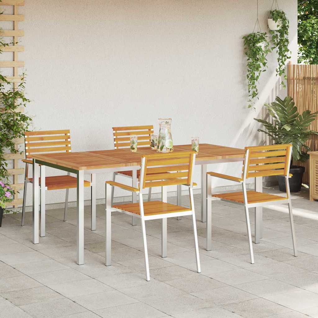 Ensemble de salle à manger pour jardin 5 pcs