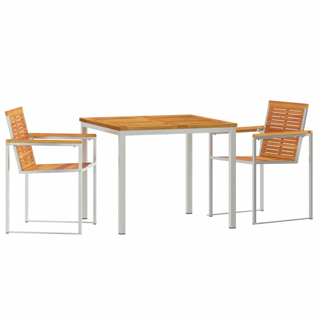 Ensemble de salle à manger pour jardin 3 pcs