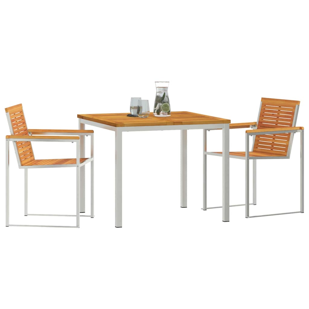 Ensemble de salle à manger pour jardin 3 pcs