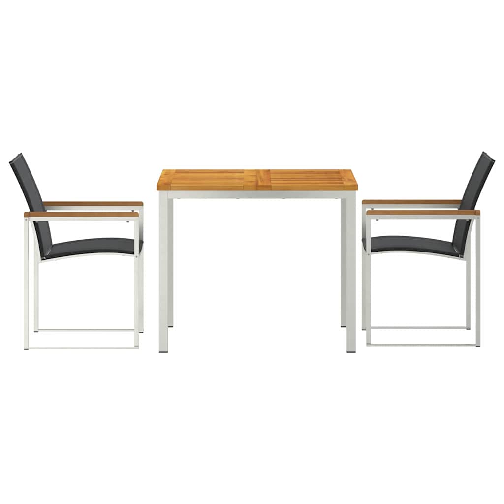 Ensemble de salle à manger pour jardin 3 pcs