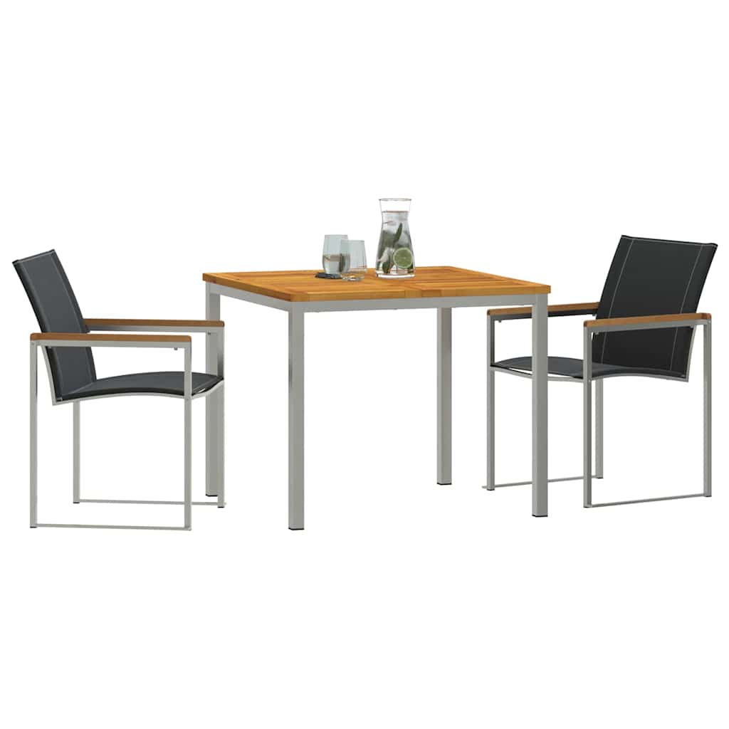 Ensemble de salle à manger pour jardin 3 pcs