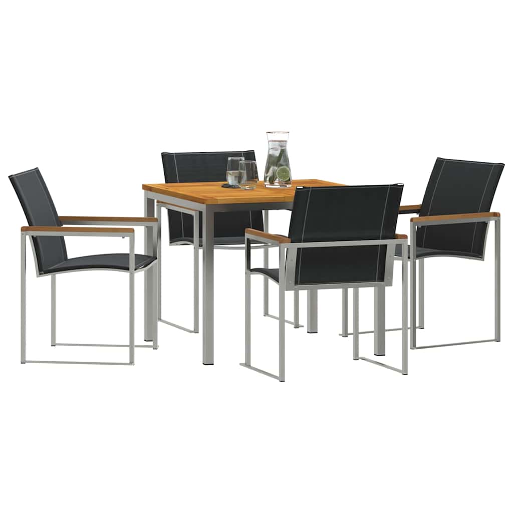 Ensemble de salle à manger pour jardin 5 pcs
