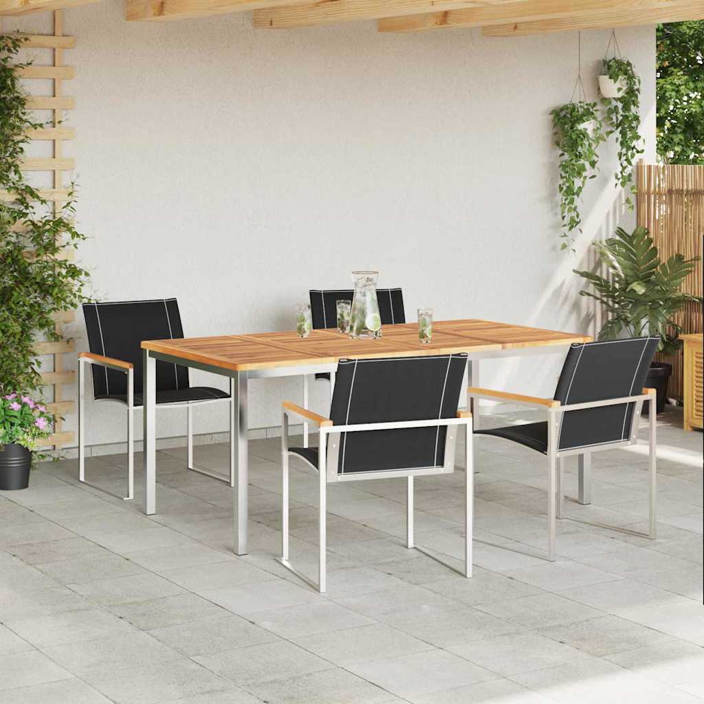 Ensemble de salle à manger pour jardin 5 pcs