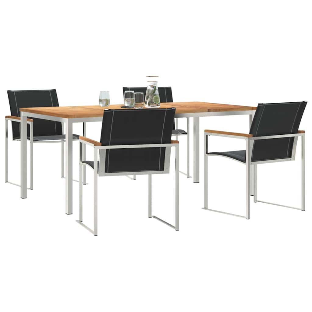 Ensemble de salle à manger pour jardin 5 pcs