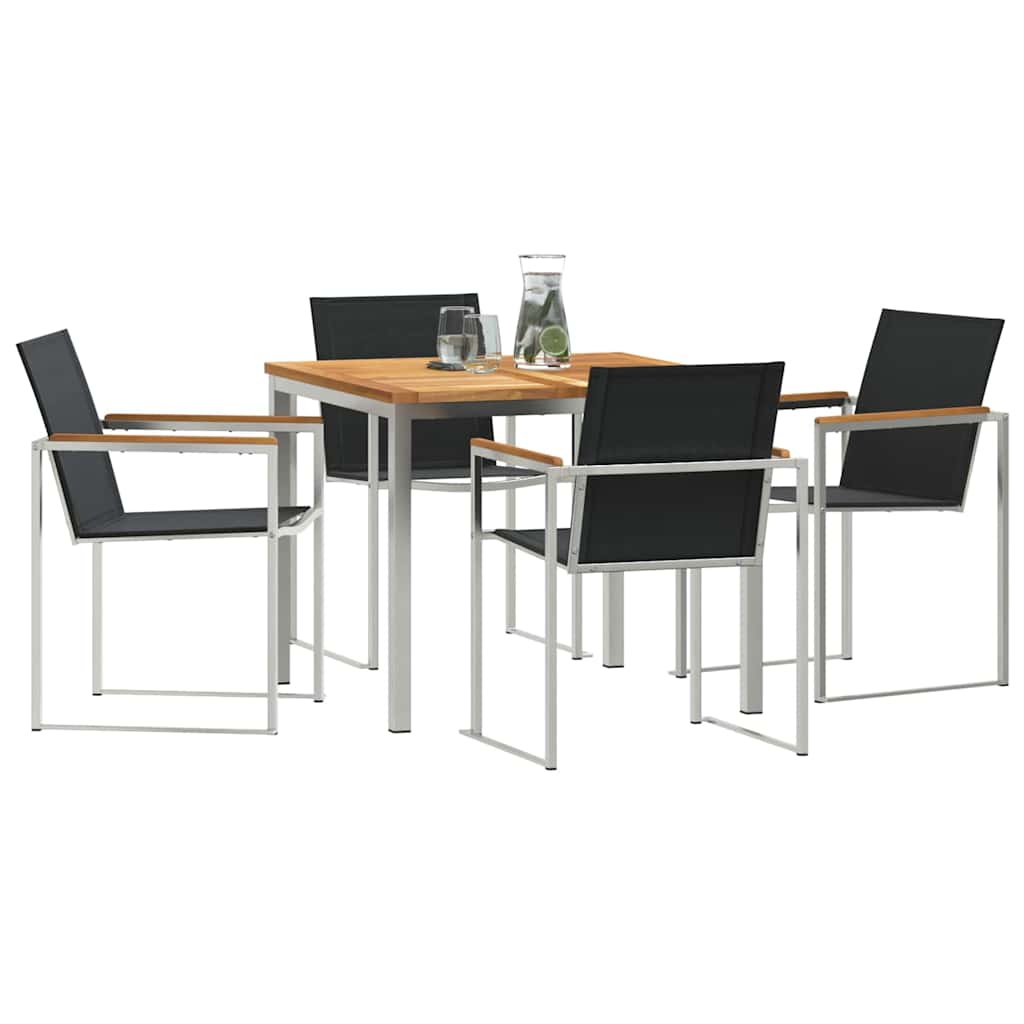 Ensemble de salle à manger pour jardin 5 pcs