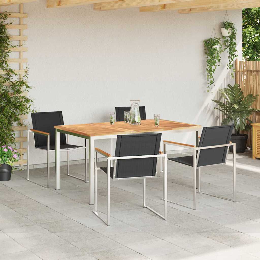 Ensemble de salle à manger pour jardin 5 pcs