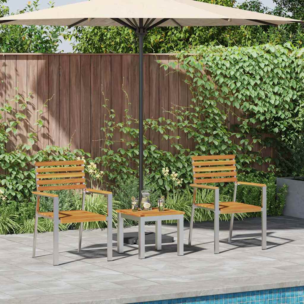Ensemble de salle à manger pour jardin 3 pc Marron