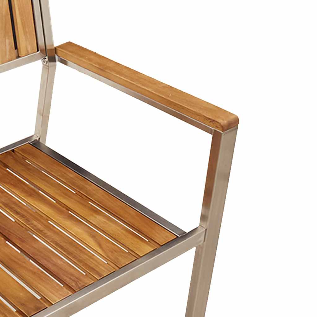 Ensemble de salle à manger pour jardin 3 pcs Marron