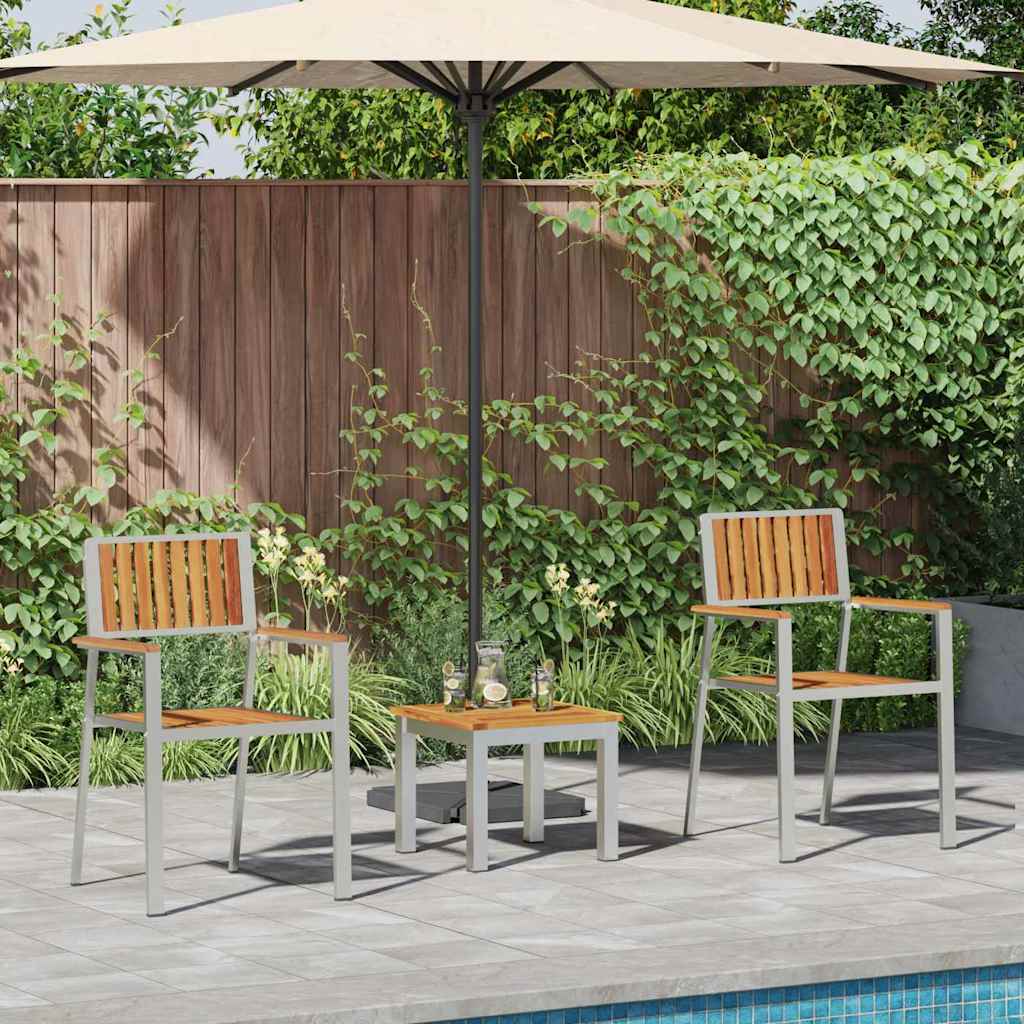 Ensemble de salle à manger pour jardin 3 pc Marron