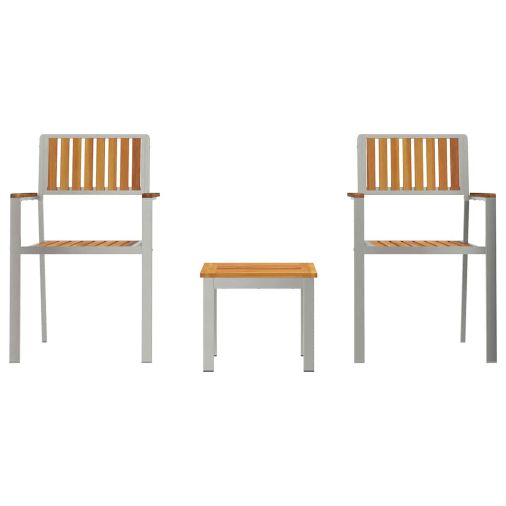 Ensemble de salle à manger pour jardin 3 pcs Marron