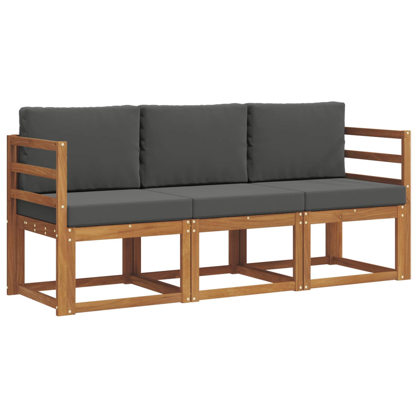 Ensemble de canapés d'extérieur 3 pcs Naturel et Anthracite - XIOS