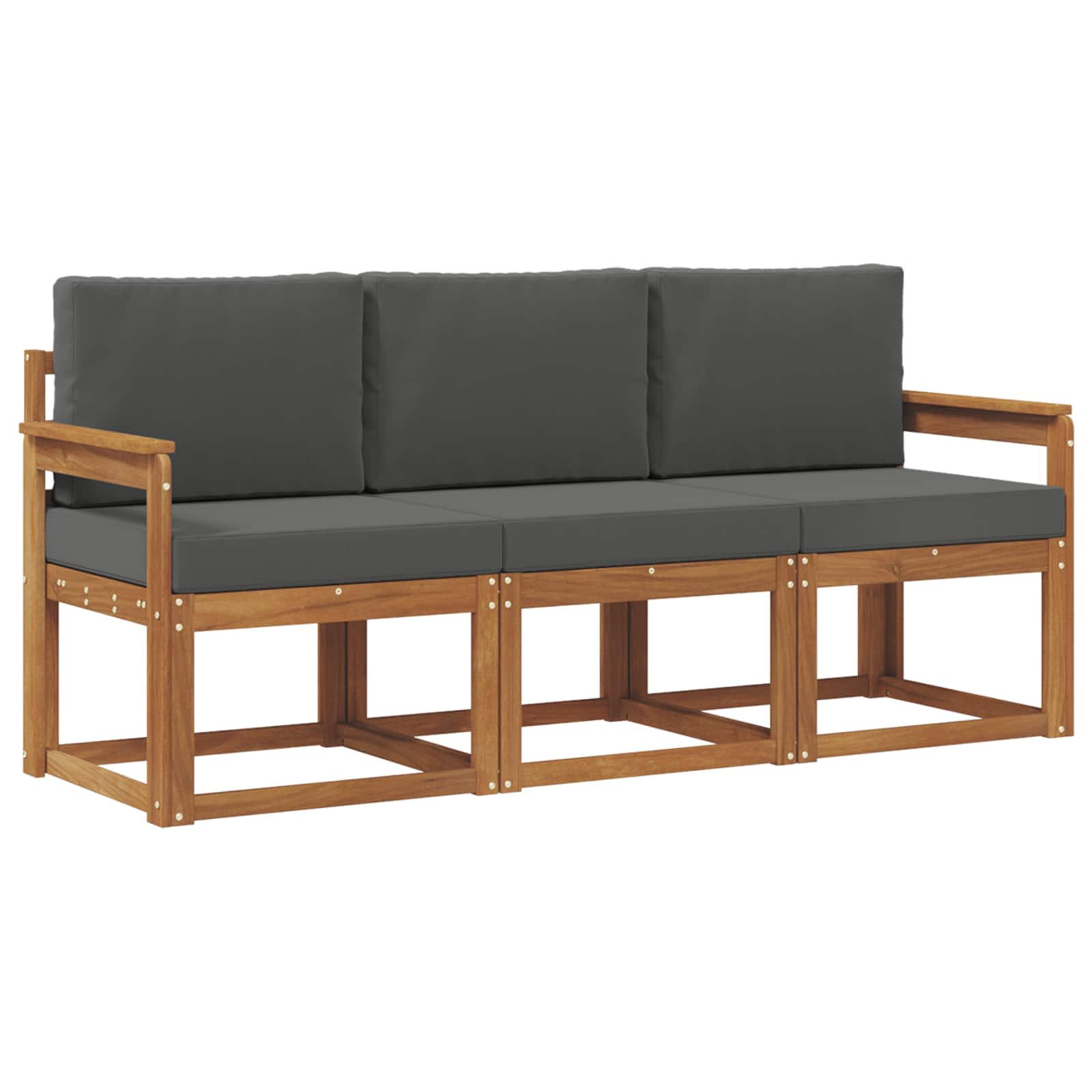 Ensemble de canapés d'extérieur 3 pcs Naturel et Anthracite - XIOS