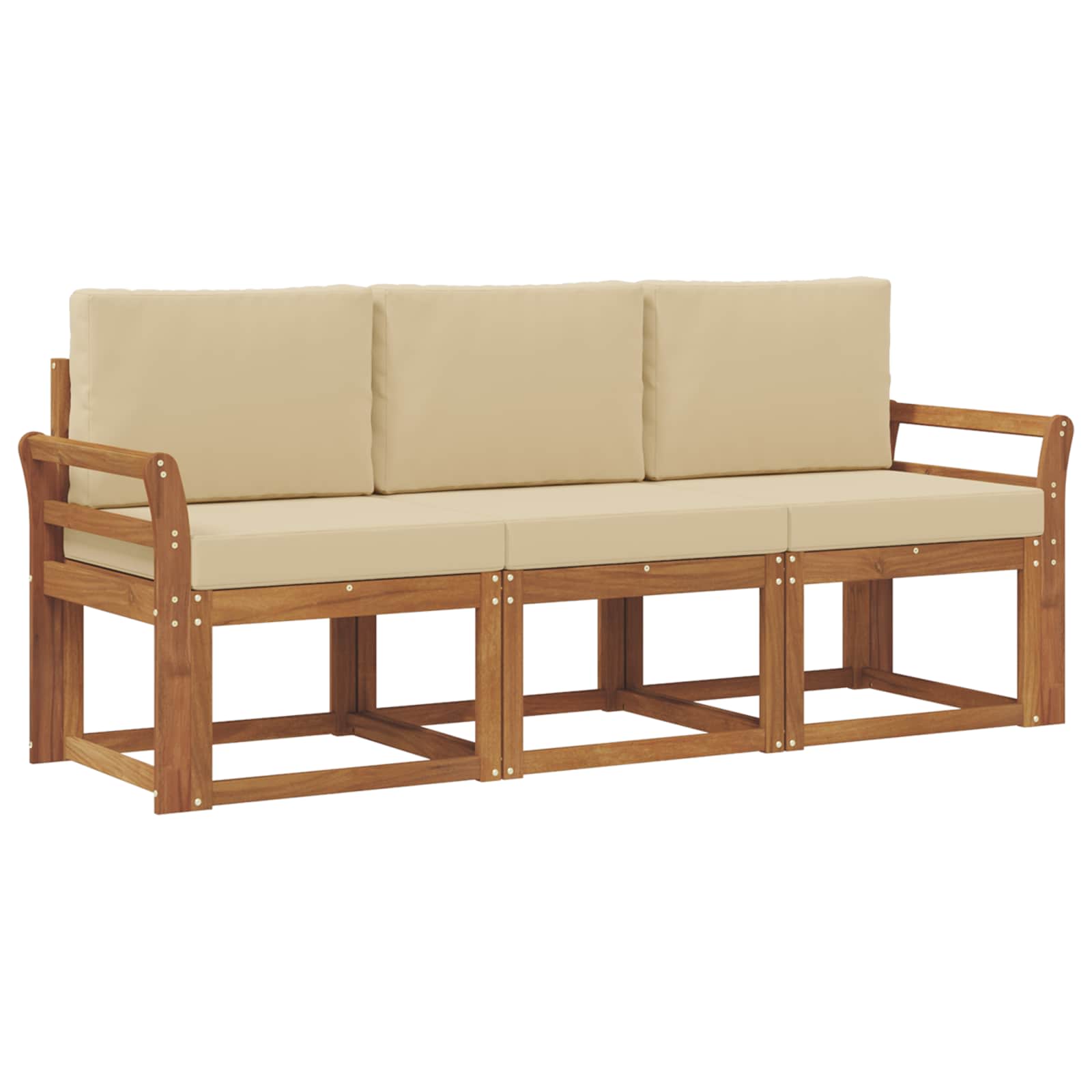 Ensemble de canapés d'extérieur 3 pcs Naturel et Beige - XIOS