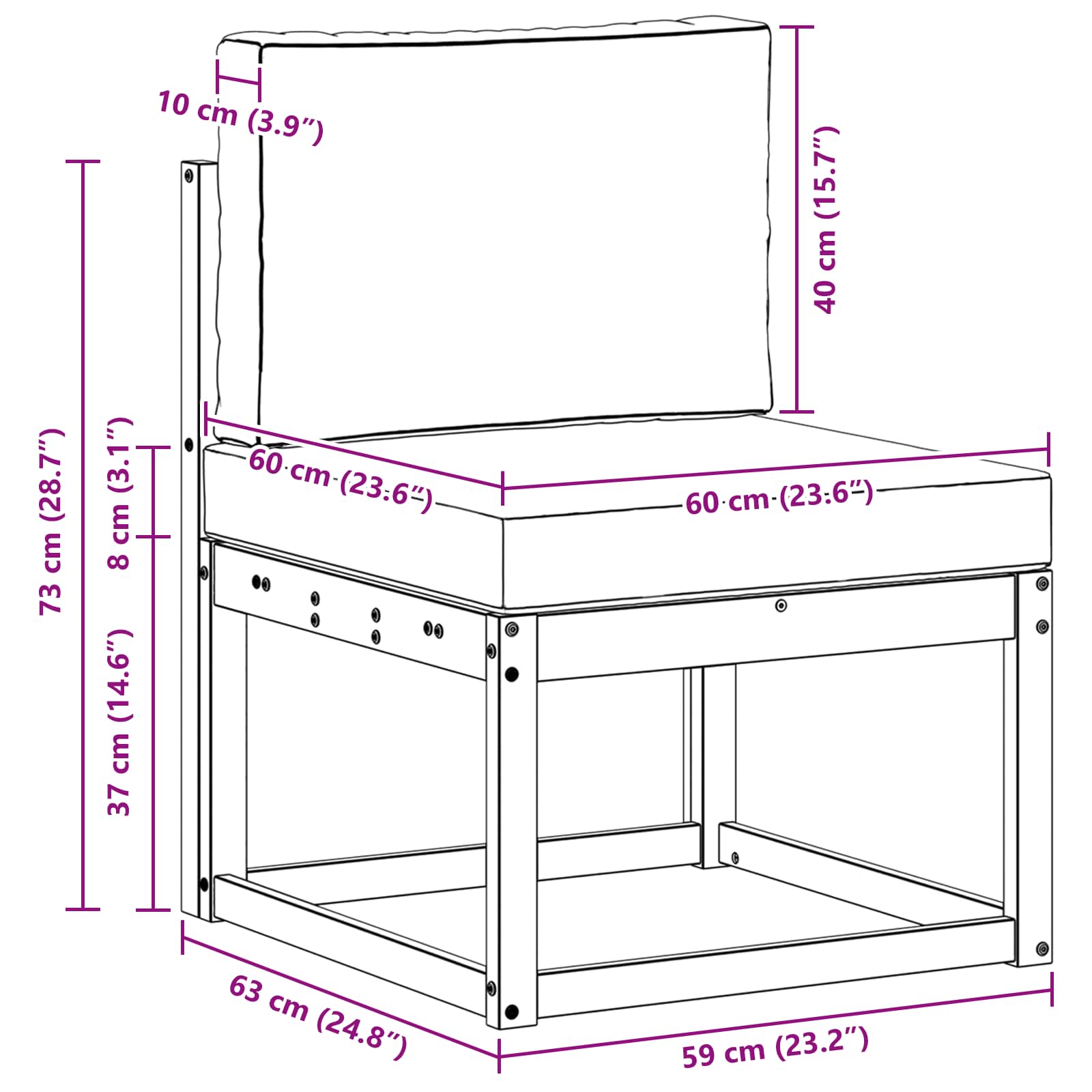 Ensemble de canapés d'extérieur 3 pcs Naturel et Beige - XIOS
